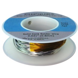 1 pcs : SMD-SC-SN62PB36AG2-0.031-1OZ - SN62/PB36/AG2 .031' SOLDER WIRE