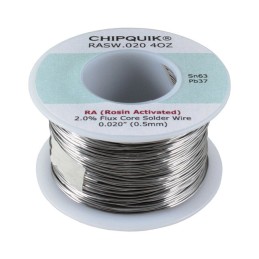 1 pcs : RASW.020 4OZ - SOLDER WIRE 63/37 TIN/LEAD ROSIN