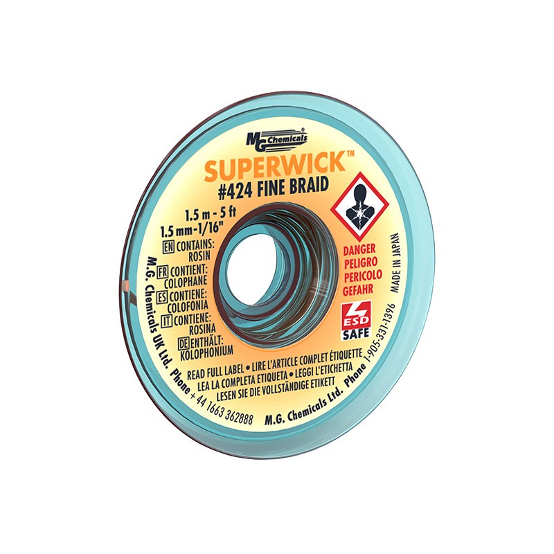 1 pcs : 424 - DESOLDER BRAID ROSIN 0.05' 5'