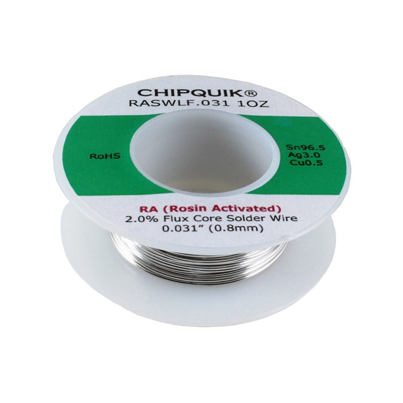 1 pcs : RASWLF.031 1OZ - LF SOLDER WIRE 96.5/3/0.5 TIN/SI