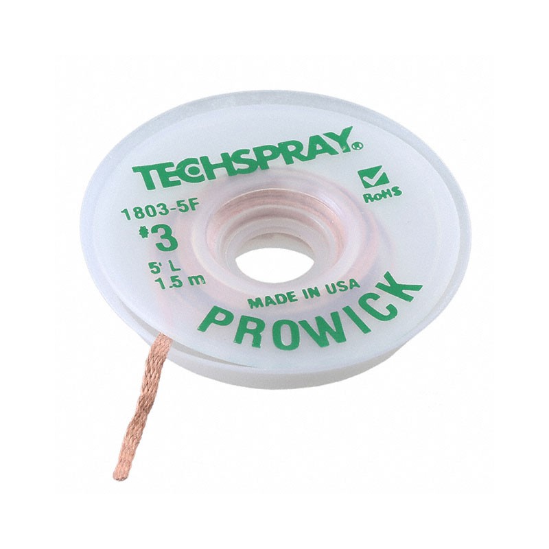 1 pcs : 1803-5F - DESOLDER BRAID ROSIN 0.075' 5'