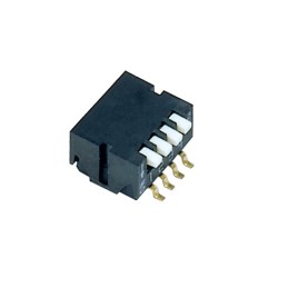 10 pcs - NIDEC COPAL ELECTRONICS GMBH 4 Way PCB Piano Dip Switch 4PST, Piano Actuator