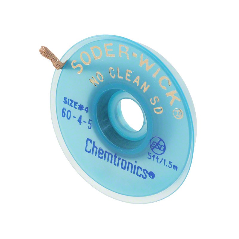 1 pcs : 60-4-5 - DESOLDER BRAID NO-CLN 0.11' 5'