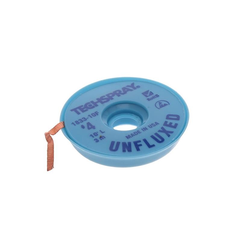 1 pcs : 1833-10F - DESOLDER BRAID UNFLUX 0.098' 10'
