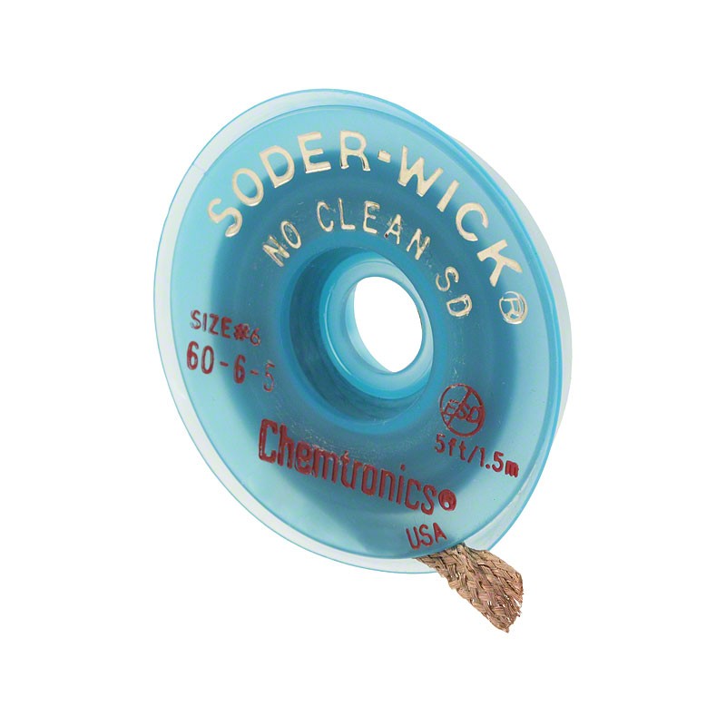 1 pcs : 60-6-5 - DESOLDER BRAID NO-CLN 0.21' 5'