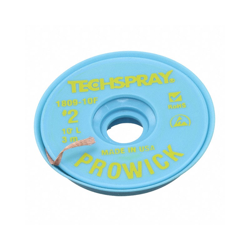 1 pcs : 1809-10F - DESOLDER BRAID ROSIN 0.055' 10'