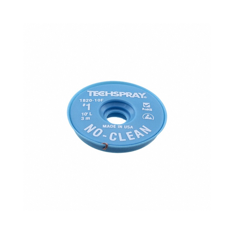 1 pcs : 1820-10F - DESOLDER BRAID NO-CLN 0.035' 10'