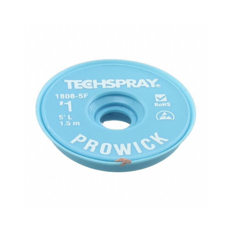 1 pcs : 1808-5F - DESOLDER BRAID ROSIN 0.035' 5'