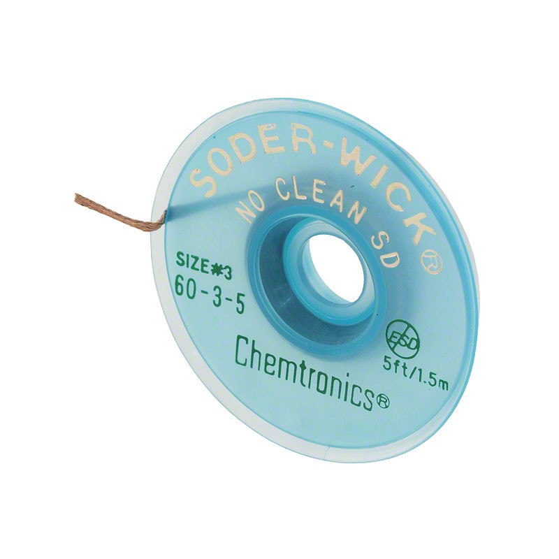 1 pcs : 60-3-5 - DESOLDER BRAID NO-CLN 0.08' 5'