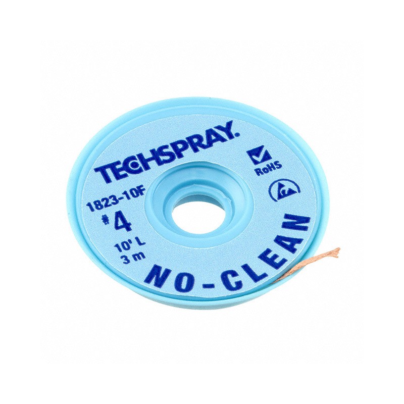 1 pcs : 1823-10F - DESOLDER BRAID NO-CLN 0.098' 10'