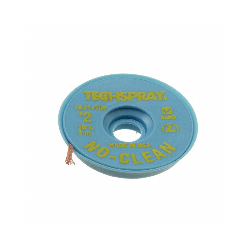 1 pcs : 1821-10F - DESOLDER BRAID NO-CLN 0.055' 10'