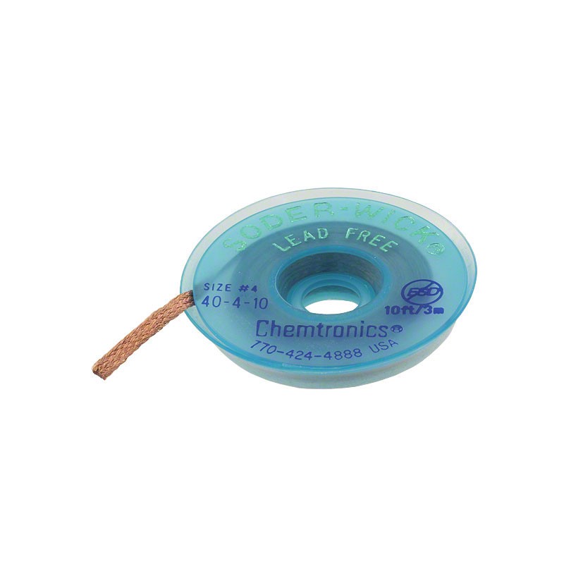 1 pcs : 40-4-10 - DESOLDER BRAID ROSIN 0.11' 10'