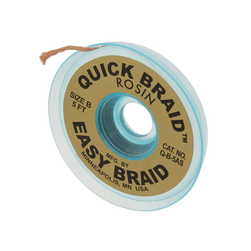 1 pcs : Q-B-5AS - DESOLDER BRAID ROSIN 0.05' 5'
