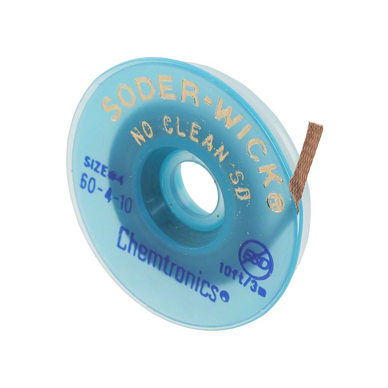 1 pcs : 60-4-10 - DESOLDER BRAID NO-CLN 0.11' 10'