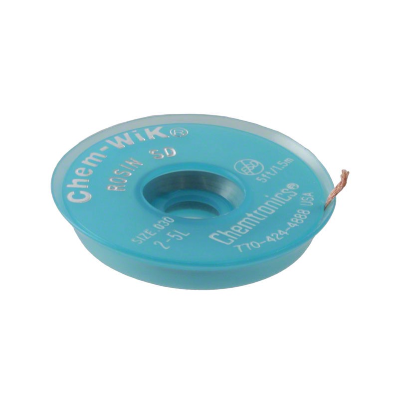 1 pcs : 2-5L - DESOLDER BRAID ROSIN 0.03' 5'