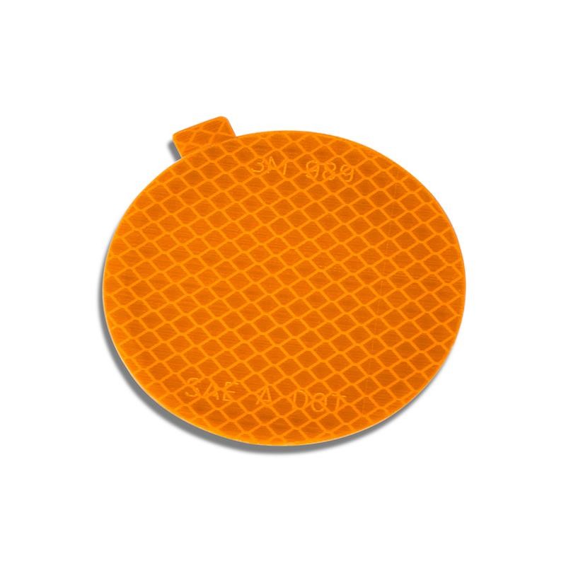 1 pcs : 989-74-3CIR(2) - TAPE MARKING AMBER 2' DIA 2PK