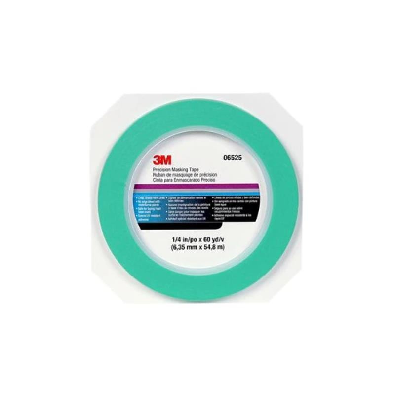 1 pcs : 6525 - TAPE MASKING GREEN 1/4'X60YDS