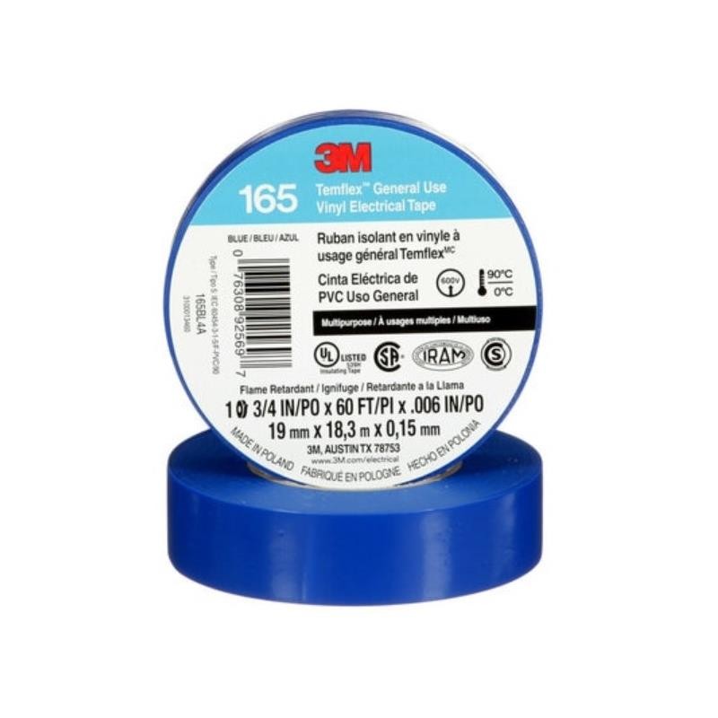 1 pcs : 165BL4A - TAPE CONF VINYL BLUE 3/4'X20YDS