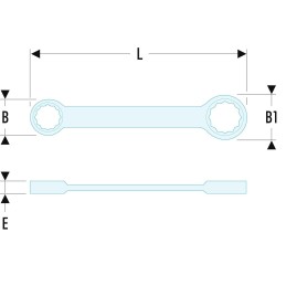 1 pcs - Facom Ring Spanner, 10mm, Metric, Double Ended, 150 mm Overall