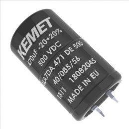 1 pcs - KEMET 560μF Aluminium Electrolytic Capacitor 450V dc, Snap-In - ALA7DA561DE450