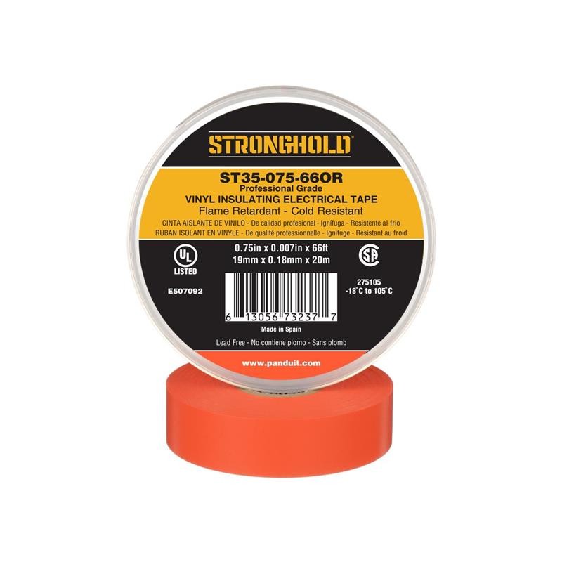 1 pcs : ST35-075-66OR - TAPE ELECT ORANGE 3/4'X22YDS