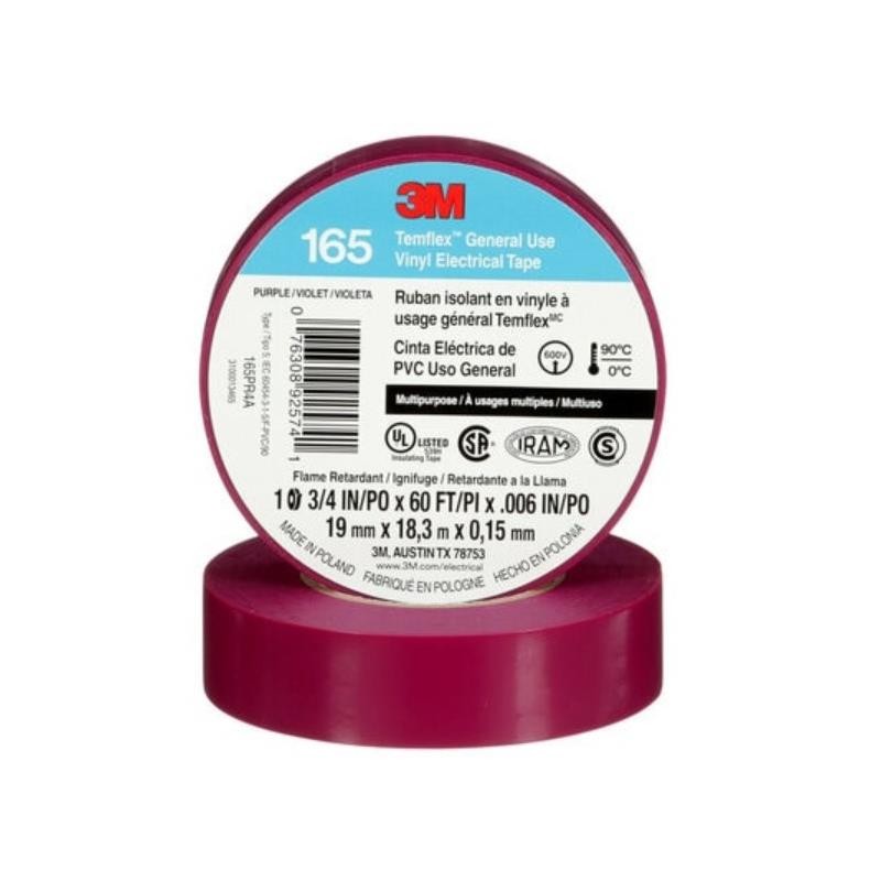 1 pcs : 165PR4A - TAPE CONF VINYL PURP 3/4'X20YDS