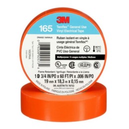 1 pcs : 165OR4A - TAPE CONF VINYL ORNG 3/4'X20YDS