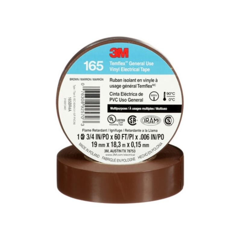 1 pcs : 165BR4A - TAPE CONF VINYL BRN 3/4'X20YDS