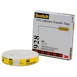 1 pcs : 928-1/2'X18YD-BULK - TAPE ADH TRANSF WHT 1/2'X18YDS