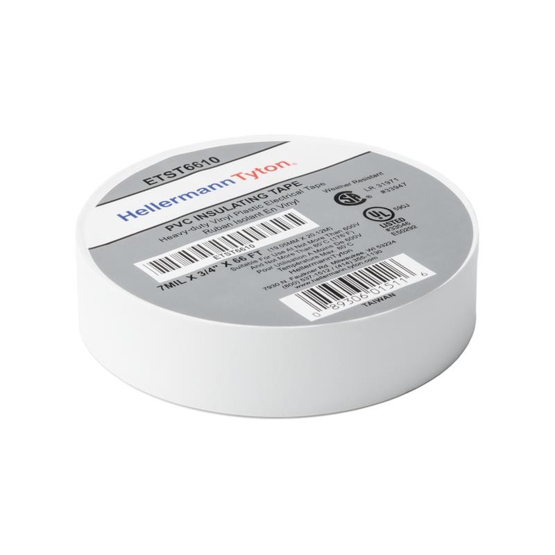 1 pcs : ETST6610 - TAPE ELECTRICAL WHITE 3/4'X22YDS