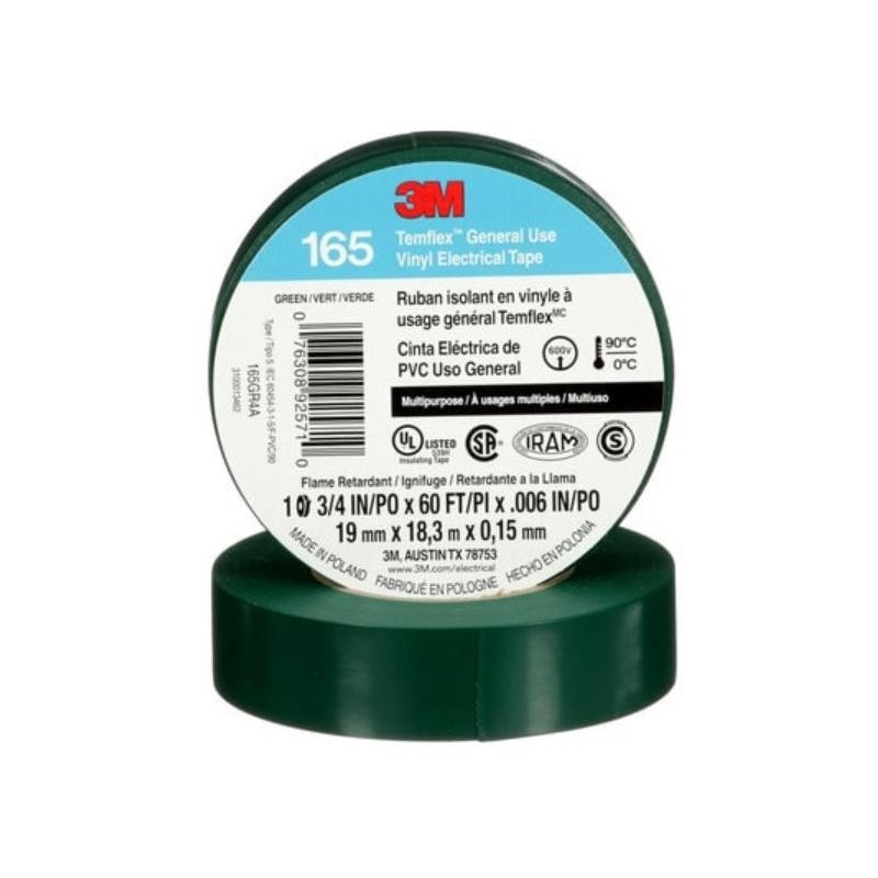 1 pcs : 165GR4A - TAPE CONF VINYL GRN 3/4'X20YDS