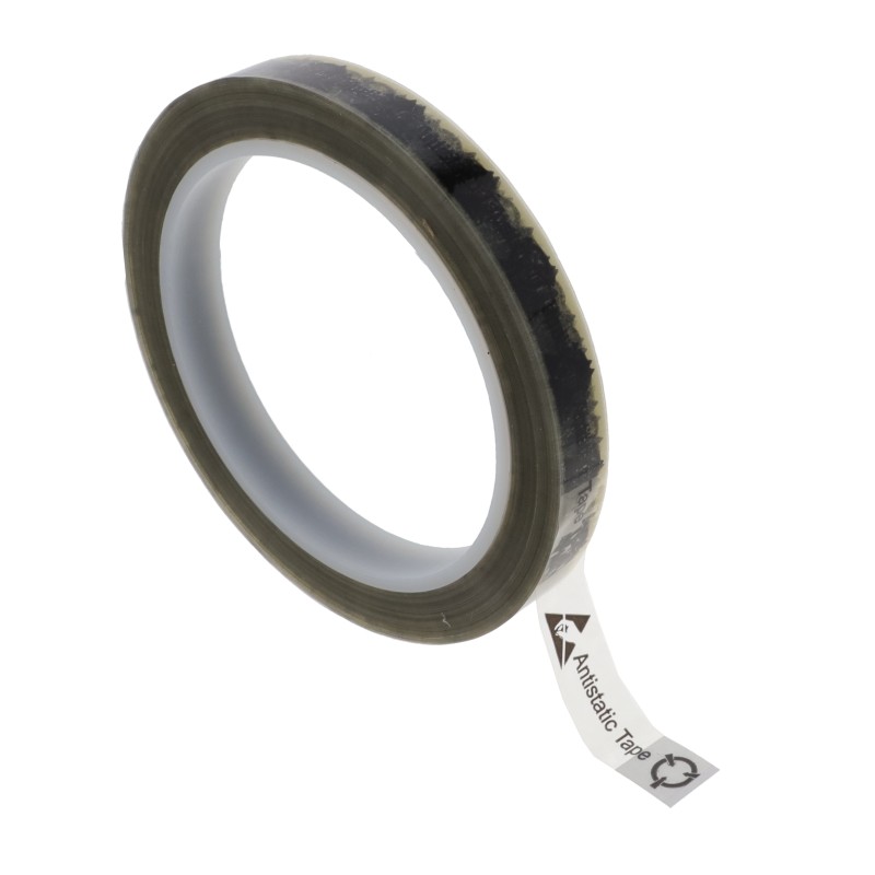 1 pcs : B1653P - TAPE ANTISTAT CLR/BLK 1/2'X72YDS