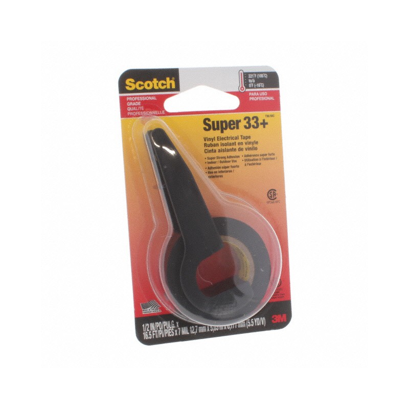 1 pcs : 194NA - TAPE ELECT BLACK 1/2'X5.5YDS