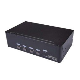 1 pcs - StarTech.com 4 Port Dual Monitor USB DisplayPort KVM Switch, 3.5 mm Stereo 3840 x 2160 Maximum Resolution