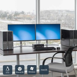 1 pcs - StarTech.com 4 Port Dual Monitor USB DisplayPort KVM Switch, 3.5 mm Stereo 3840 x 2160 Maximum Resolution