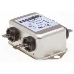 1 pcs - Roxburgh EMC, RES10 1A 250 V ac DC - 400Hz, Chassis Mount RFI Filter, Fast-On, Single Phase
