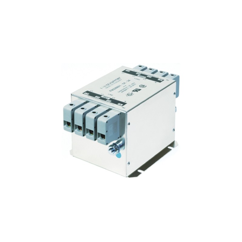 1 pcs - Schaffner, FN3280 16A 520/300 V ac 60Hz, Chassis Mount EMI Filter, Terminal Block 3 Phase