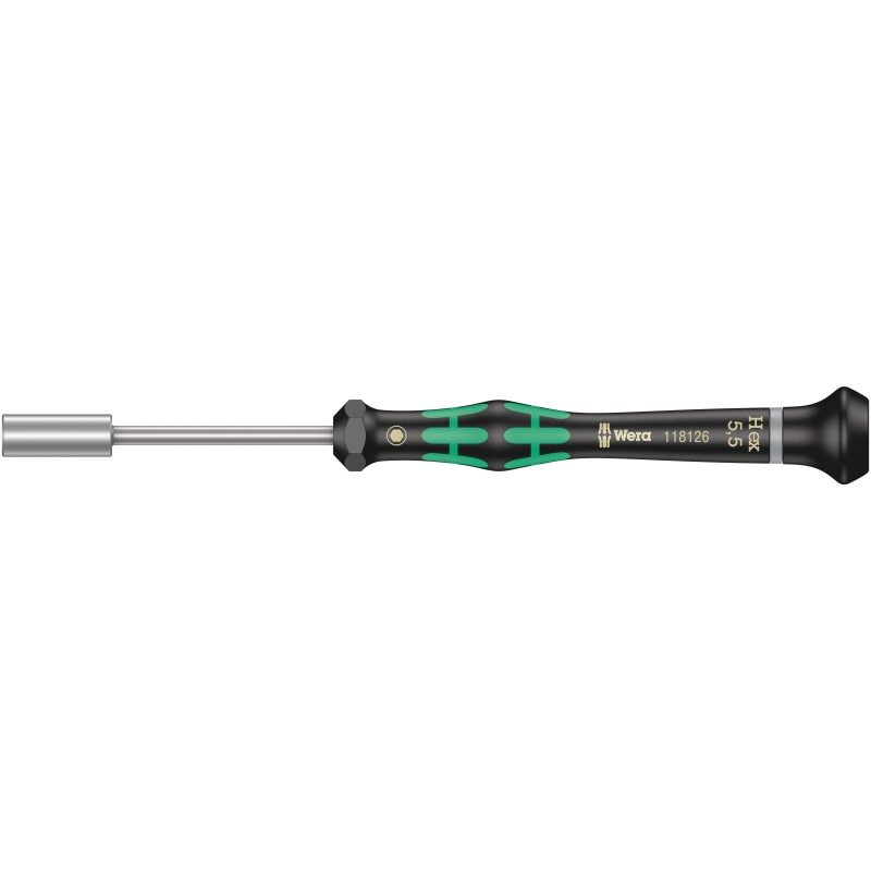 1 pcs - Wera Hexagon Nut Driver, 5.5 mm Tip, 60 mm Blade, 157 mm Overall
