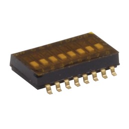 1 pcs - C & K 6 Way Surface Mount DIP Switch SPST, Flush, Recessed, Slide Actuator