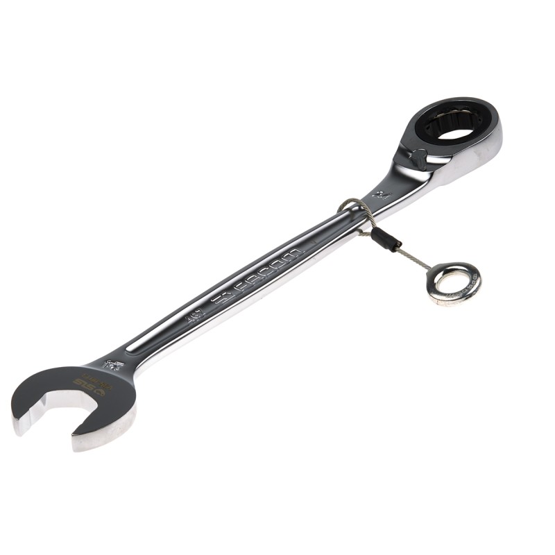 1 pcs - Facom Combination Ratchet Spanner, 24mm, Metric, Height Safe, Double Ended, 321 mm Overall