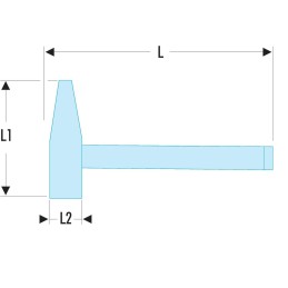 1 pcs - Facom Engineer's Hammer with Graphite Handle, 275g