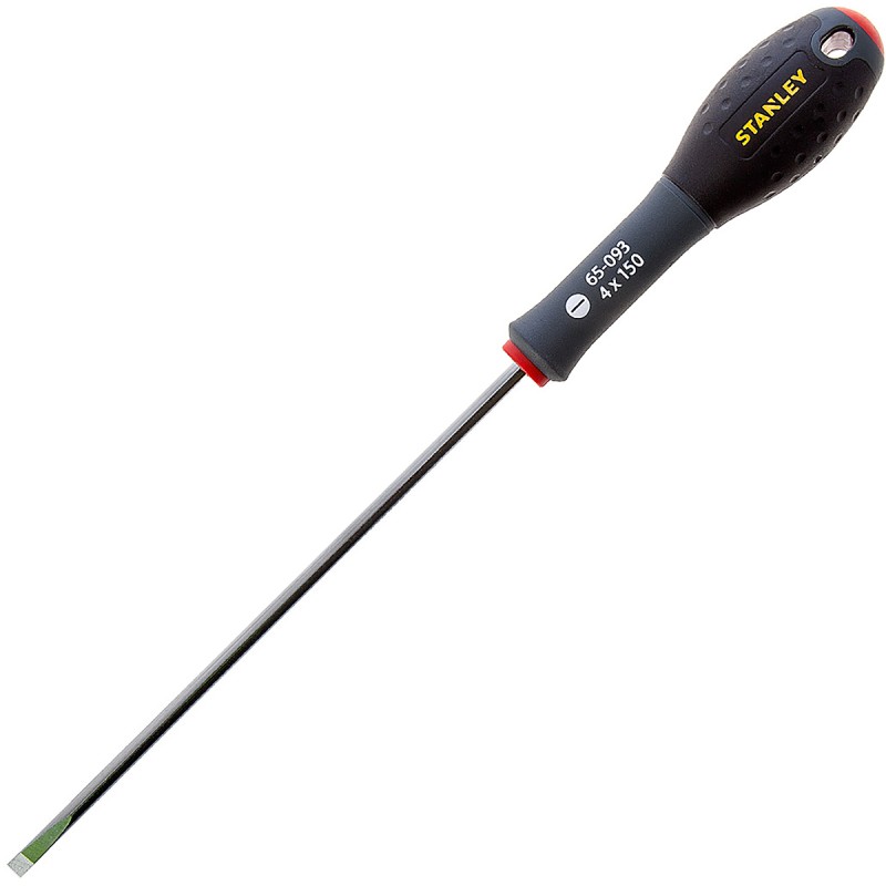 1 pcs - Stanley Slotted Screwdriver, 4 mm Tip, 150 mm Blade