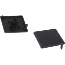 1 Bag of 10 - Bosch Rexroth Black Polypropylene End Cap, 45 mm Strut Profile, 10mm Groove