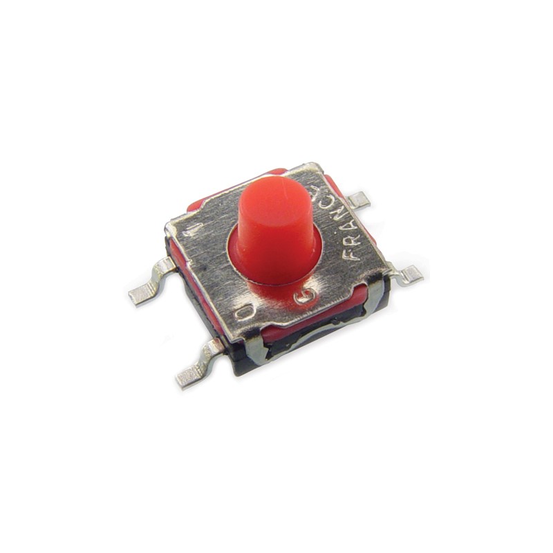 20 pcs - IP67 Red Button Tactile Switch, SPST 50 mA 2.7 (Dia.)mm Surface Mount
