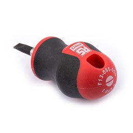 1 pcs - RS PRO Slotted Stubby Screwdriver, 6.5 x 1.2 mm Tip, 25 mm Blade, 85 mm Overall