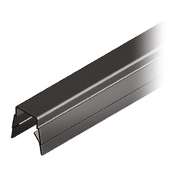 1 Bag of 10 - RS PRO Black PP Cover Strip, 8mm Groove Size, 2m Length