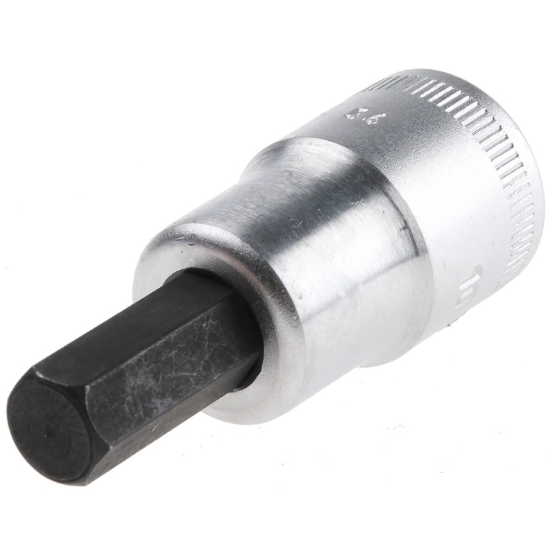 1 pcs - STAHLWILLE 1/2 in Drive Bit Socket, Hex Bit, 10mm, 60 mm Overall Length