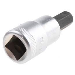1 pcs - STAHLWILLE 1/2 in Drive Bit Socket, Hex Bit, 10mm, 60 mm Overall Length