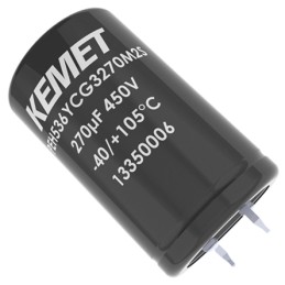 100 pcs - KEMET 470μF Aluminium Electrolytic Capacitor 450V dc, Snap-In - PEH536YDI3470M3