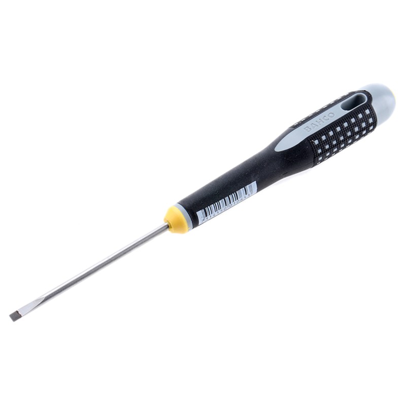1 pcs - Bahco Slotted Screwdriver, 3.5 x 0.6 mm Tip, 75 mm Blade, 197 mm Overall